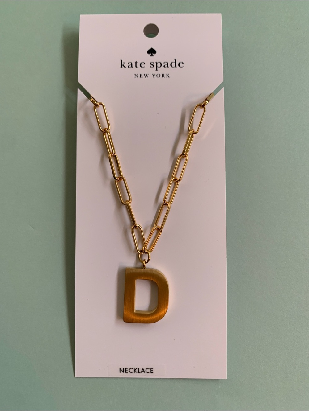 kate spade Gold Letter D Pendant Link Necklace
